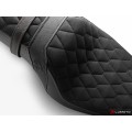 LUIMOTO (Hex-Diamond) Rider Seat Covers for the HARLEY DAVIDSON Fat Bob (2018+)